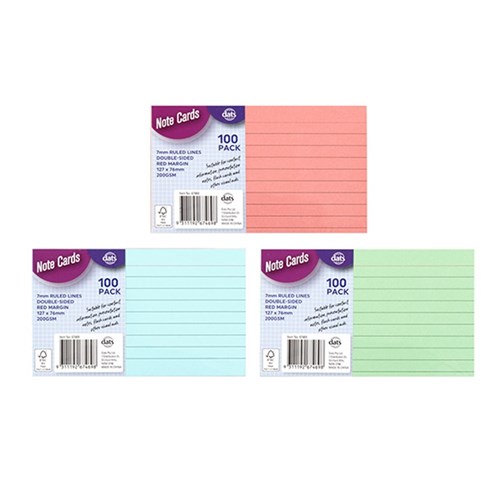 Cards Note Flash Index Ruled 100pk 3Col P7.2 FSC Mix Credit