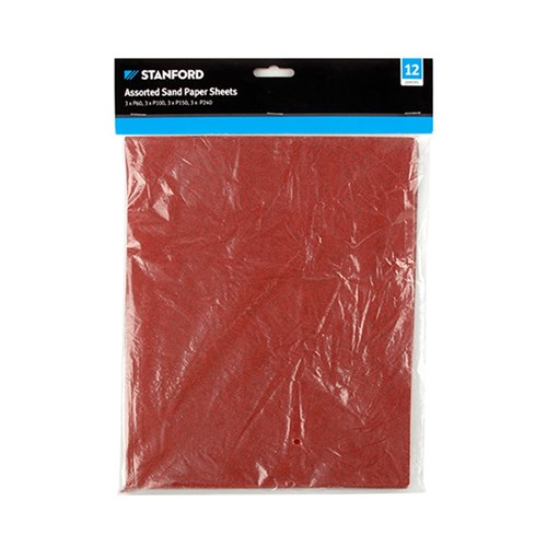Sandpaper Asstd 12Pk