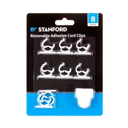 Hooks Cord Clips Removable 8Pk
