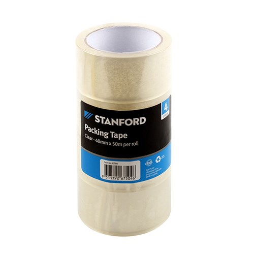 Tape Packing Clear 4Pk 50Mx48mm