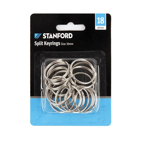 Keyring Split Ring 30mm 18Pk