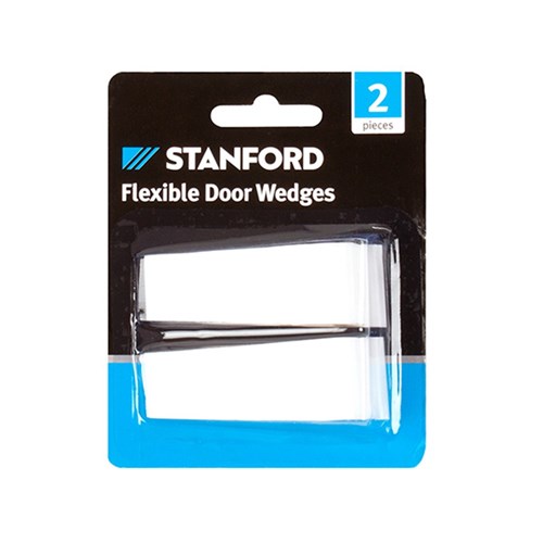 Door Wedges Medium White Flexible 2Pc