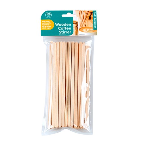 Wooden Coffee Stirrer 100pk 18x6x1.5cm