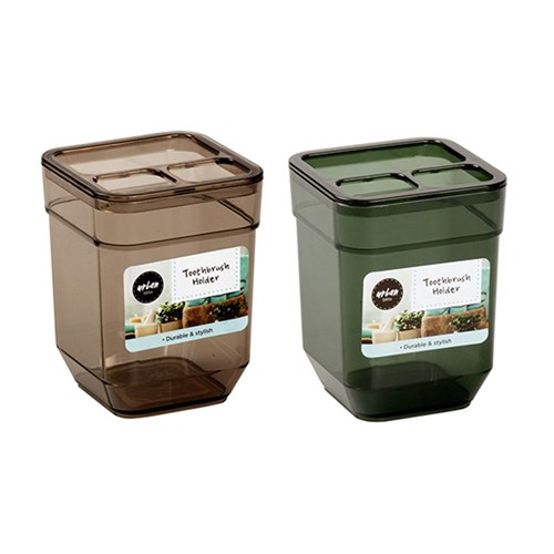 PET Toothbrush Holder 8.2x11cm 2 Asst Cols