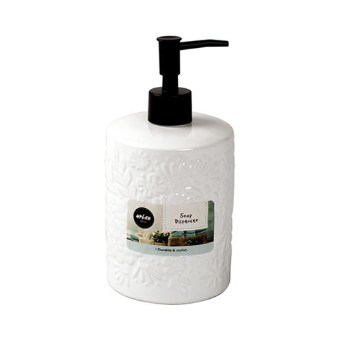 White Soap Dispenser 9x9x18.5cm