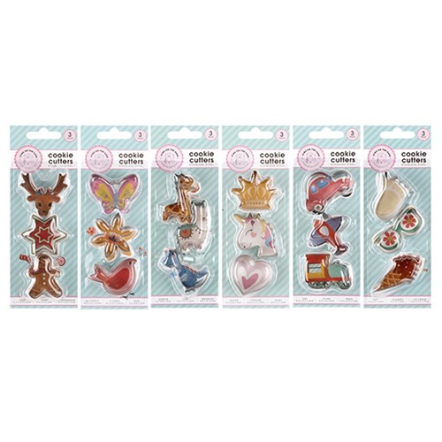 Cookie Pastry Cutters 3pcs S/S 6 Asst