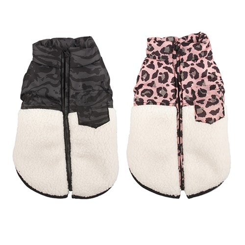 Pet Jacket 3 Sizes 30/40/50cm 2 Colours Fleece Mixed Carton