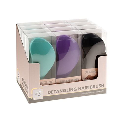 Hair Brush Detangling 18.5x8x3.5cm 3 Asst Cols