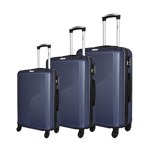 Luggage Set 3 ABS 4 Wheels 50/60/70 Non-Expandable Navy