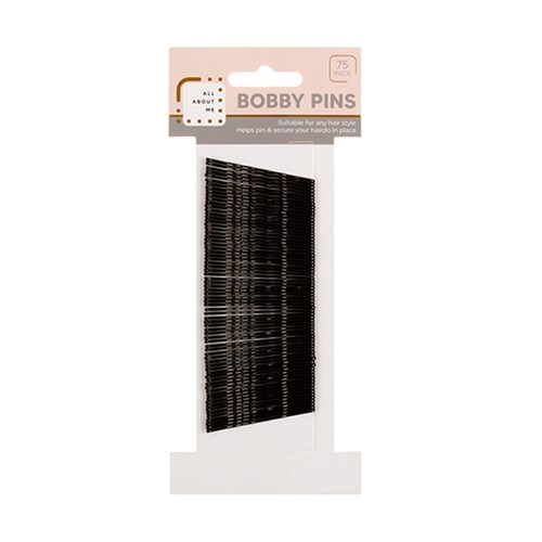 Hair Bobby Pin 72pk Black 4.5cm