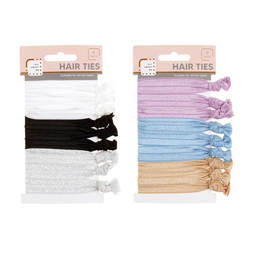Hair Ties 9pk Asstd Cols
