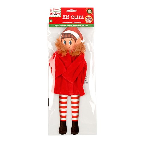 Xmas Elves BB Elf Coat w Fluffy Collar Outfit