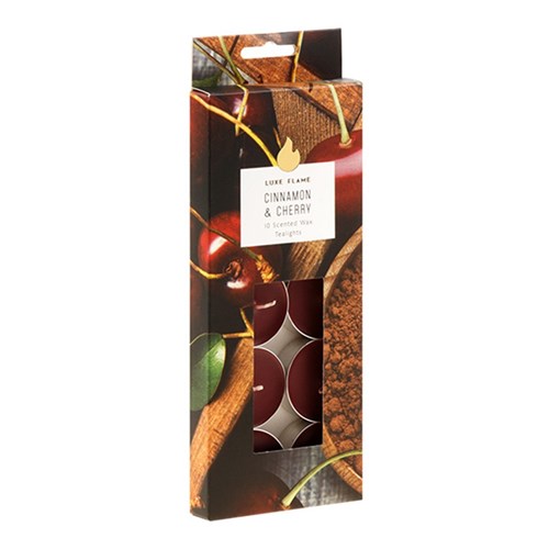 Tealights Scented 4 Hour Pk10 Cinnamon & Cherry