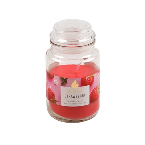 Candle Scented in Jar w Lid Strawberry