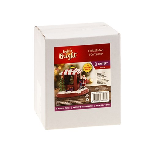 Christmas Village Toy Shop B/OP USB Dual