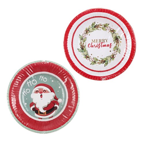 Paper Bowl 170mm Xmas Printed 10pk 2Astd P6.7 FSC Mix Credit