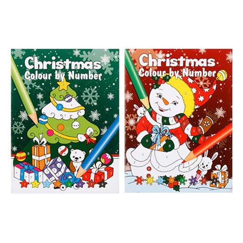 Book Colour By Numbers Xmas A4 32pg