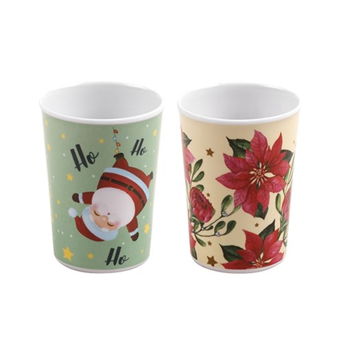 Melamine Tumbler Xmas 2 Asstd