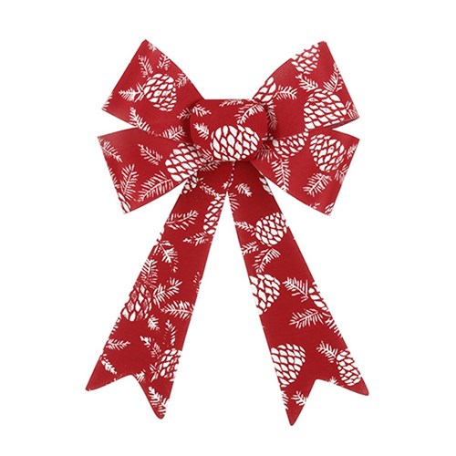 Bow Xmas Large Red/White Design