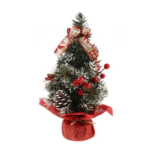 Tree Decorated Xmas 30cm Traditional