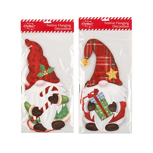 Decoration Hanging Paper EVA Glitter Xmas 2 Asstd