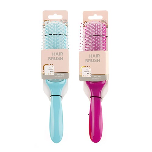 Hair Brush 21x4.5x3cm 2 Asst Cols