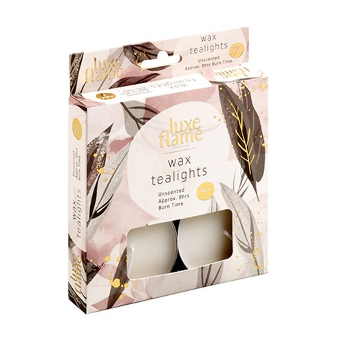 Tealights Maxi 4pk 8hr Unscented