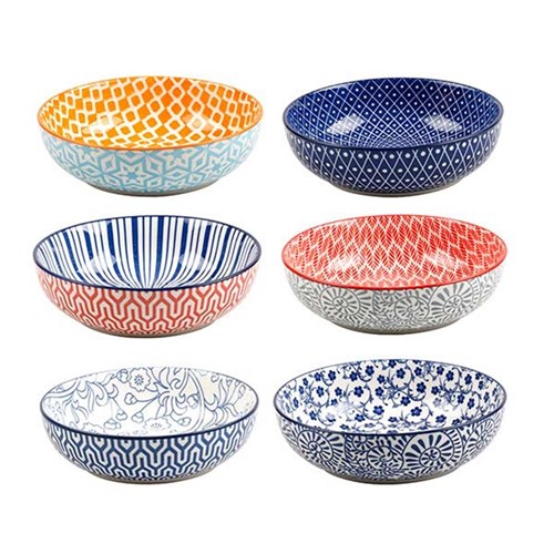 Ceramic Bowl 20.2x20.2x5.8cm 6 Designs