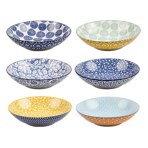 Ceramic Bowl 22.9x22.9x5.7cm 6 Designs