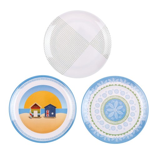 Melamine Dinner Plate Dia25cm 120gr 3 Asst Designs