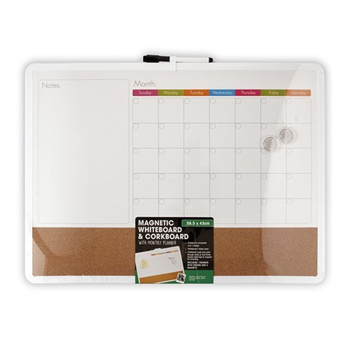 Whiteboard Combination Corkboard Magnetic 585x430mm