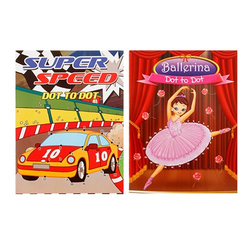 Book Kids Colouring Dot To Dot A4 32pg 2 Asstd