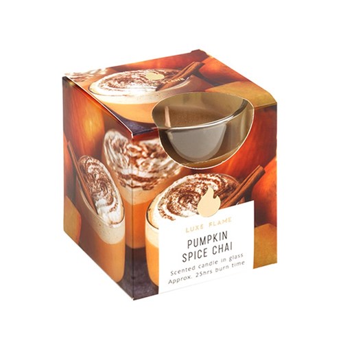 Candle Scented in Glass Jar 25 Hour Pumpkin Spice Chai