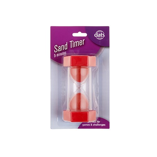 Sand Timer 5 minute - Red 12.8x6.5cm