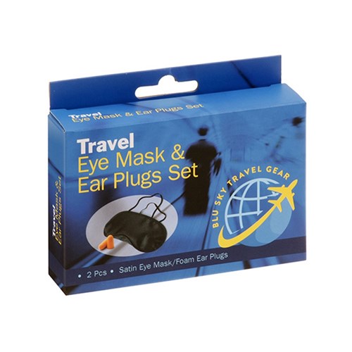 Travel Eye Mask & Ear Plugs Set 2Pc