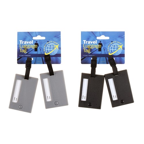 Luggage Tags w Swivel ID 2Pc