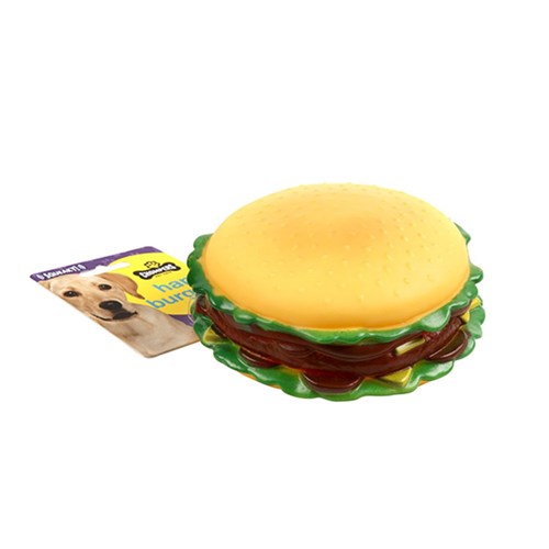 Dog Toy Squeaky Jumbo Hamburger 13cm