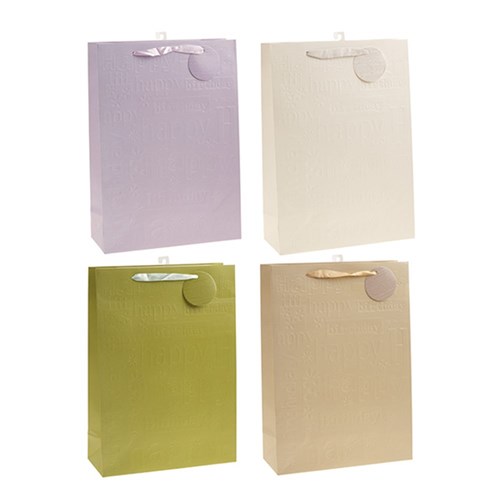 Gift Bag 210gsm Happy Birthday w J Hook XL 300x420x120mm