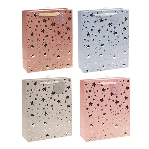 Gift Bag 210gsm Star w J Hook L 260x320x100mm