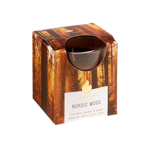 Candle Scented in Glass Jar 25 Hour Nordic Wood