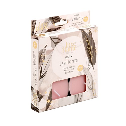 Tealights Maxi 4pk 8hr Scented Cherry Blossom
